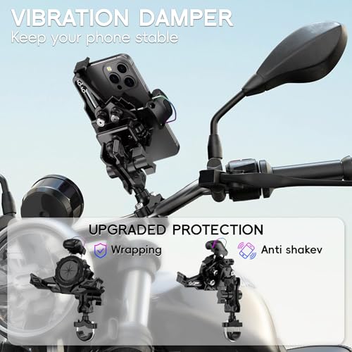 Motorcycle Phone Mount Holder，Bicycle Phone Mount, - color: blue