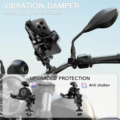 Motorcycle Phone Mount Holder，Bicycle Phone Mount, - color: blue