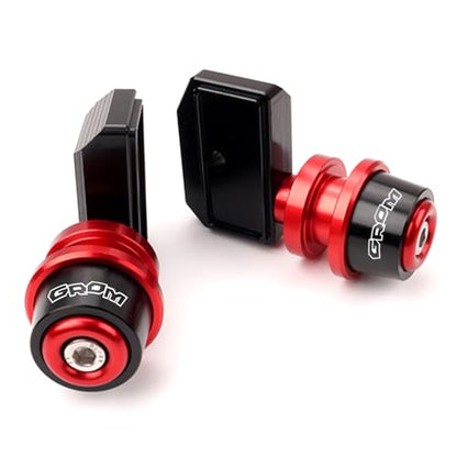 Compatible with Grom 125 2024 2025 MSX125 MSX 125 2013-2021 2022 2023 Grom Accessories CNC Motorcycle Swingarm Spools Sliders Rear Wheel Axle Stand Screws Adapter (Red) - color: Red