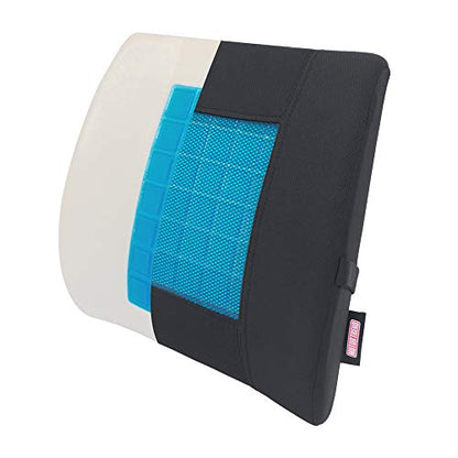 Motor Trend Cooling Car Lumbar Support Cushion - Made with Memory Foam for Maximum Coccyx Comfort & Back Tailbone Pain Relief, Ideal for Car and Office Chairs (MTCG-100) - style: Lumbar Support