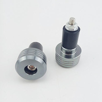 Motorcycle Handlebar Ends,7/8'' Handle Bar Slider Caps Weight Plugs CNC Aluminum (Gray) - color: Gray