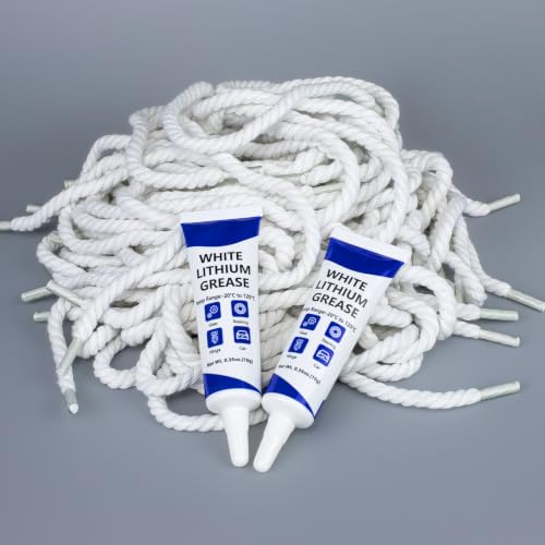 focopot Gear Floss Microfiber Cleaning Rope-50 Pcs Moto Floss and 2 Pcs 3D Printer Grease Lubricants for Bike Motorcycle Chains,Cassettes,Brakes and 3D Printers