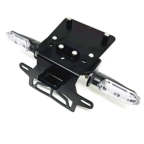 Grom Fender Eliminator Kit Compatible with Grom Tail Tidy 2022 2023 2024 MSX125 License Plate Holder Bracket with Rear Turn Signals & LED License Plate Light (Clear) - color: Clear