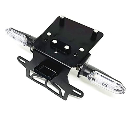 Grom Fender Eliminator Kit Compatible with Grom Tail Tidy 2022 2023 2024 MSX125 License Plate Holder Bracket with Rear Turn Signals & LED License Plate Light (Clear) - color: Clear