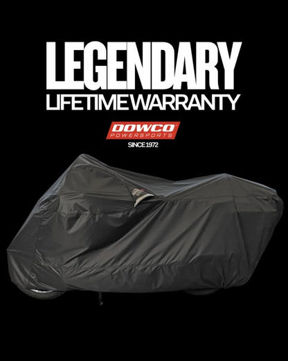 Dowco Guardian 50003-02 WeatherAll Plus Indoor/Outdoor Waterproof Motorcycle Cover: Black, Large