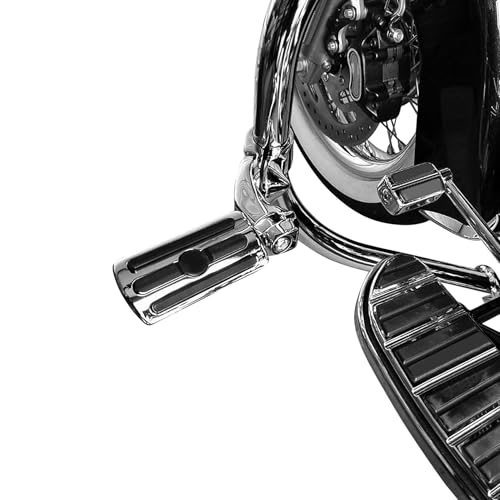 TCMT 10mm Highway Foot Pegs Footrest Chrome Fits For Harley Davidson Touring Softail Dyna