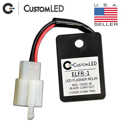 Custom LED Electronic LED Flasher Relay for Motorcycles - Fixes LED Turn Signal Hyper-Flash, Plug and Play, Replaces 2-Wire and 3-Wire OEM Relays