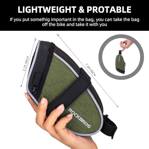 ROCKBROS Bike Saddle Bag Seat Bag, Lightweight Saddle Bag Cycling, Bike Storage Bag Under Seat for Mountain Road Bike