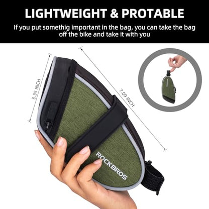 ROCKBROS Bike Saddle Bag Seat Bag, Lightweight Saddle Bag Cycling, Bike Storage Bag Under Seat for Mountain Road Bike