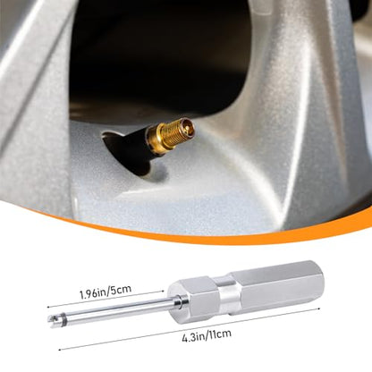 HUIKANGSHENG Valve Stem Core Remover Tool | 4pcs Screwdriver Kit, Compatible with Schrader Valve, Durable Steel Construction