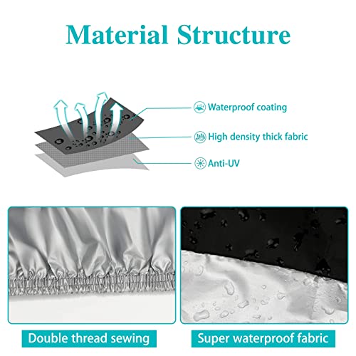 Motorcycle Cover,Motorbike Cover All Season Universal Weather Waterproof Sun Outdoor Protection with Lock-Holes & Storage Bag,XXL Motorcycles Vehicle Cover - size: us-2xl