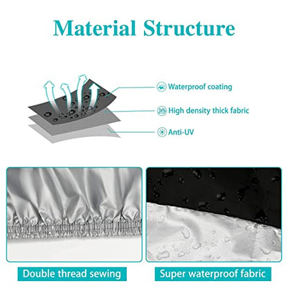 Motorcycle Cover,Motorbike Cover All Season Universal Weather Waterproof Sun Outdoor Protection with Lock-Holes & Storage Bag,XXL Motorcycles Vehicle Cover - size: us-2xl