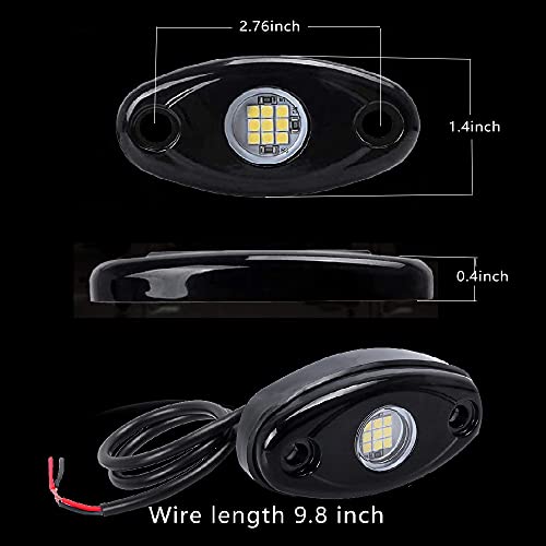 4 Pods LED Rock Light Kits White for Jeep ATV UTV SUV Off Road Car Truck Boat Underbody Glow Fender Lamp Underglow LED Neon Lights Waterproof - color: White, size: 4 Pods