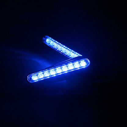 4Pcs Motorcycle LED Turn Signal Lights Blinkers Indicator Lights (Blue) - color: Blue