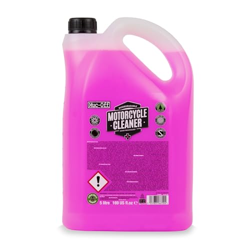 Muc Off Nano-Tech Motorcycle Cleaner, 5 Liter - Fast-Action, Biodegradable Motorbike Cleaning Spray - Safe On All Surfaces and All Types of Motorcycle -667US - size: 169.07 Fl Oz (Pack of 1)