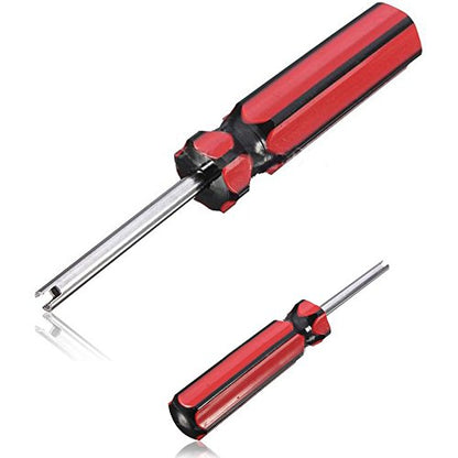 iayokocc Tire Valve Stem Removal Tool, Valve Stem Core Remover Tire Inflating Valve Install Tool Repair Tool, Universal Motorcycle Car Truck Bike Valve Stem Screwdriver(Red)
