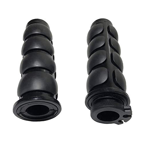 Motorcycle Hand Grips 7/8" (22mm) for Cruisers Choppers Harley Davidson Suzuki Kawasaki Honda Yamaha - color: Black-C