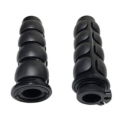 Motorcycle Hand Grips 7/8" (22mm) for Cruisers Choppers Harley Davidson Suzuki Kawasaki Honda Yamaha - color: Black-C