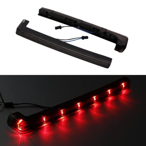 TCMT Matte King Motorcycle Trunk Box Backrest Pad Tail Side Light Speakers Two Up Mounting Rack Fit For Harley Touring 1997-2008 Electra Glide Road Glide Street Glide Pack - color: With Speaker Holes: Style A