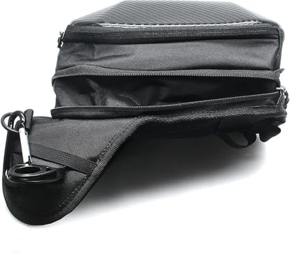 MZS Motorcycle Tank Bag, 4.5L Hard Shell Drop Leg Bag Thigh Waist Pack Magnetic Storage Bags for Men Women Cycling Hiking Running Black - size: 4.5L