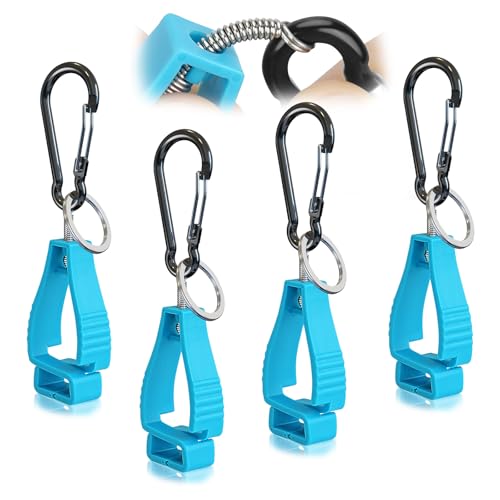 NANHONG 4PCS, Glove Clips for Work Glove Holders, Gloves Clip, Duty Belt Accessories, Gloves Clips for Work - color: 4pcs-blue