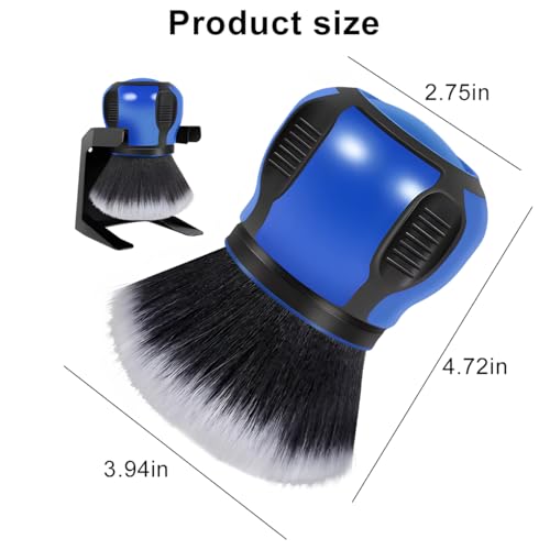 AUCELI Car Detailing Brush, Ultra Soft Auto Interior Dusting Brush with Storage Rack, Car XL Synthetic Brush Cleaning Tool, Universal Covers Large Area Inside or Outside Vehicles(Blue/Style A) - color: Blue/Style A