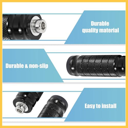 1 Pair 6mm Aluminum Aolly Motorcycle Rearset Rear Set Footrest Footpeg Foot Rest Peg Motorbike Cycling Black Auto Replacement Parts