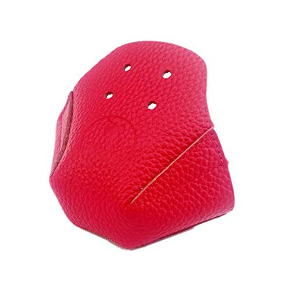 100% Real Cowhide | Toe Cap Guard Protectors | Roller Skate Derby Speed 1 Pair(Red) - color: Red