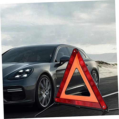 Ipetboom 2Pcs Warning Triangle Kit Reflective Emergency Sign for Roadside Safety Collapsible Design for Easy Storage for Vehicles and Motorcycles