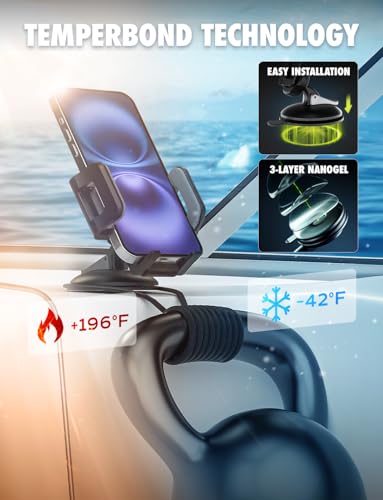 Bracketron Griplox Waterproof Phone Mount for Boats – Marine Suction Cup Holder with Sealed Case, Secure Boat/Kayak/Jet Ski Phone Holder, Fits Smartphones up to 6.75"