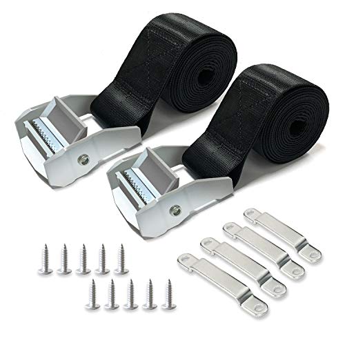 Safety Tie Down Kit, Large Hold Down Strap, Suitable for Battery, Cooler and Fuel Tank, Effectively Prevent Equipment from Slipping (2 Pack)