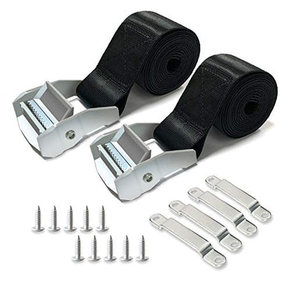Safety Tie Down Kit, Large Hold Down Strap, Suitable for Battery, Cooler and Fuel Tank, Effectively Prevent Equipment from Slipping (2 Pack)
