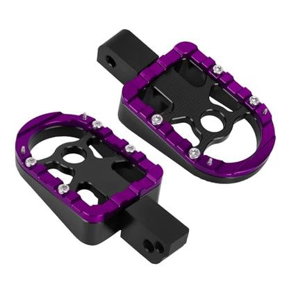 Foot Pegs Passenger Footpegs Foot Rest Pedal Fit for Harley Softail 2018-Later LiveWire 2020-Later Fat Boy Street Bob Low Rider Breakout (Purple) - color: Purple