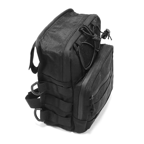 MZS Motorcycle Handlebar Bag, 6.5L Motorcycle Sissy Bar Bag Tool Pouch Saddle Bag, Universal Front Fork Storage Accessory Handle Molle Side Bags fit Cruiser Street Adventure Dirt Bikes Ebike Scooter - size: 6.5L