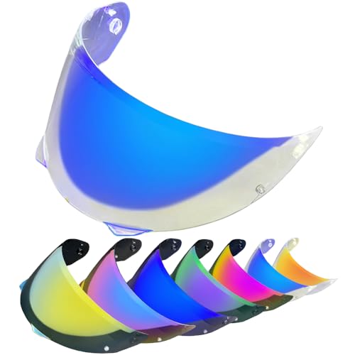 HJ-33 Helmet Visor For i90.Replacement Motorcycle Helmet Shield Compatible with HJC i90 (Revo Clear Blue) - color: Revo Clear Blue