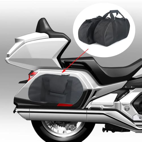 Compatible With Honda Goldwing GL1800 Motorcycle with Reinforced Carry Handles GL1800 Saddle Bag Side Luggage Inner Bags - color: Black