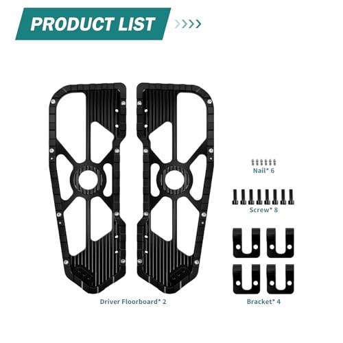 Motorcycle Front Rear Floorboard Footboard Fit For Harley Touring Road King Road Glide Street Glide Electra Glide Ultra Limited 1984-2025 (Black Rider Footboards) - color: Black Rider Footboards