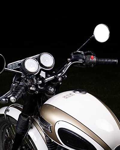 Trip Machine Company Motorcycle Handlebar Leather Grip Wrap Covers – Universal Throttle Grip Covers with Double Sided Tape – Anti-Slip Bike Handle Accessories - color: Black