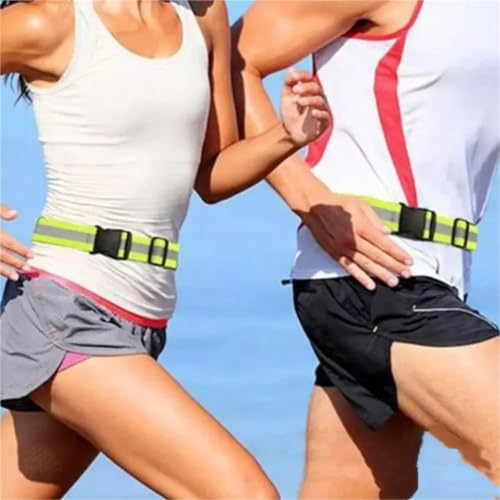 Reflective Bands 8pcs Adjustable Elastic Reflective Belts for Running High Visible Night Safety Gear for Cycling Running - color: Orange+green