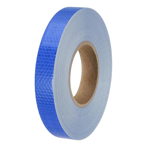 PATIKIL Reflective Tape, 1 Inch x 164 ft Waterproof Self Adhesive High Visibility Caution Warning Safety Tape Outdoor Reflector for Trucks Trailers Cars, Blue - color: Blue, size: 1 IN x 164 FT