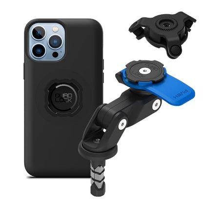 Quad Lock Fork Stem Motorcycle Phone Mount (V2) with MAG Phone Case and Vibration Dampener for iPhone 13 Pro Max - size: iPhone 13 Pro Max