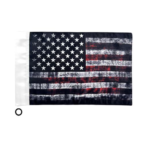 Motorcycle Flag 6x9,Motorcycle American Flag,Double Sided Double Stitched,Black - color: black