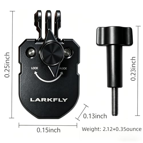 Motorcycle Windshield Clip Camera Mount, Aluminum Alloy Motorbike Windscreen Clamp Mount with 1/4” Adapter for Gopro Hero DJI Action 5 4 3 2 OSMO 360 for insta360 Ace Pro 2 Action Camera