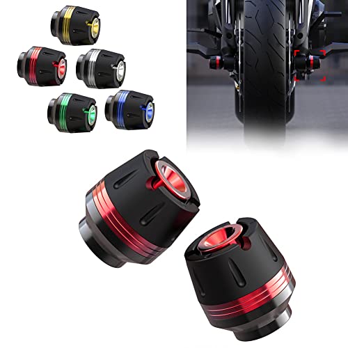 CNC Front Fork Frame Sliders Wheel Crash Protector Anti Crash Falling Protection Universal for Motorcycles Motorbikes Moped Scooters (Blue)