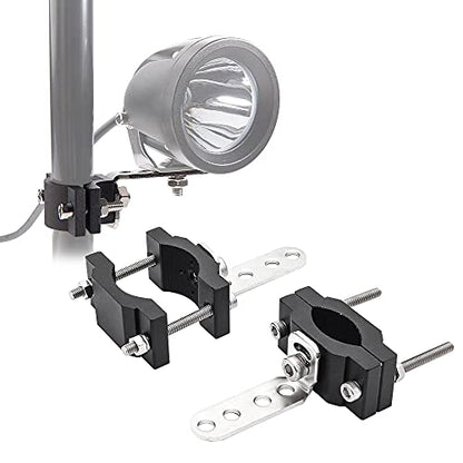 Motorcycle 2 Inch Tube Clamp Mount Brackets Bicycle Car Bull Bar Holder Clamp Samman Off Road Bar Mounting Brackets for LED Light Work Lights Pods Lamps 2PCS