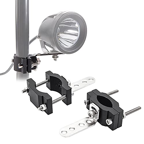 Motorcycle 2 Inch Tube Clamp Mount Brackets Bicycle Car Bull Bar Holder Clamp Samman Off Road Bar Mounting Brackets for LED Light Work Lights Pods Lamps 2PCS