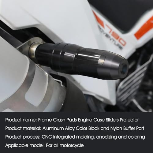 Universal Motorcycle Exhaust Pipe Protection Anti Falling Bar Frame Sliders Black - color: Black, size: Exhaust Pipe Anti Falling Bar