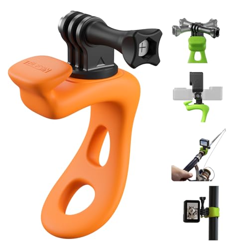 TELESIN Camera Flexible Mount 360 Strap Mount Wrap Band for GoPro Hero 13 12 11 10 9 Insta360 DJI Action Osmo Pocket Bike Motorcycle Handlebar Roll Bar Tube Clip Holder Attach Accessories - color: Orange