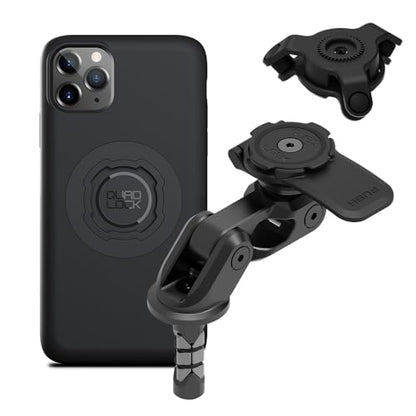 Quad Lock Motorcycle Fork Stem Mount PRO Kit with Vibration Dampener and MAG Phone Case for iPhone 11 Pro Max - size: iPhone 11 Pro Max