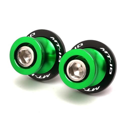 Rear Stand Frame Sliders for Yamaha MT03 MT10 MT-09 2014-2025 Motorcycle Accessories Swingarm Spools Sliders Stand Screws 6MM Swing Arm Bolts(MT10 Green) - color: MT10 Green